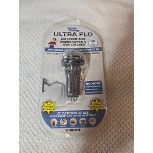 Drain Buddy Ultra Flo Bathroom Sink Drain Stopper & Hair Catcher Anti-Clogging G